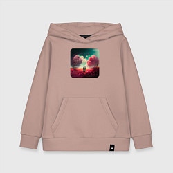 Толстовка детская хлопковая Магический День влюблённых, цвет: пыльно-розовый