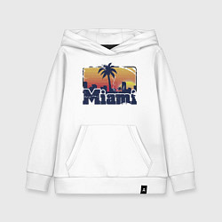 Толстовка детская хлопковая Beach of Miami, цвет: белый
