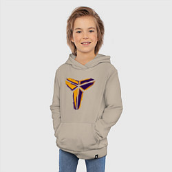 Толстовка детская хлопковая Kobe logo, цвет: миндальный — фото 2