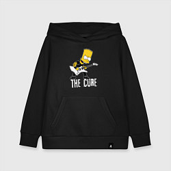 Толстовка детская хлопковая The Cure Барт Симпсон рокер, цвет: черный