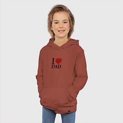 Толстовка детская хлопковая I love dad, цвет: кирпичный — фото 2