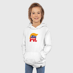 Толстовка детская хлопковая Trump elephant, цвет: белый — фото 2