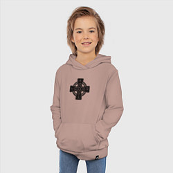 Толстовка детская хлопковая Кельтский крест, цвет: пыльно-розовый — фото 2