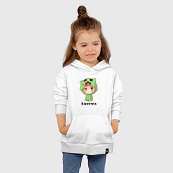 Толстовка детская хлопковая Алиночка - Майнкрафт, цвет: белый — фото 2