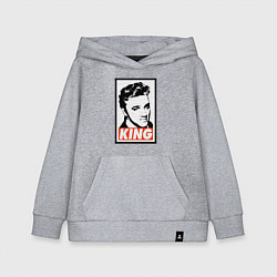 Толстовка детская хлопковая Король Элвис, цвет: меланж