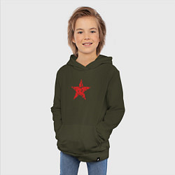 Толстовка детская хлопковая Star USSR, цвет: хаки — фото 2