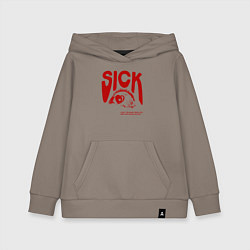 Детская толстовка-худи Sick i cant away from you red