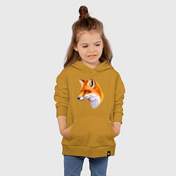 Толстовка детская хлопковая Лисичка красавица, цвет: горчичный — фото 2
