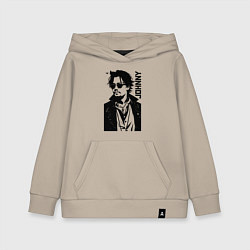 Толстовка детская хлопковая Johnny Depp - graphics, цвет: миндальный
