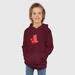 Толстовка детская хлопковая Астралис арт, цвет: меланж-бордовый — фото 2