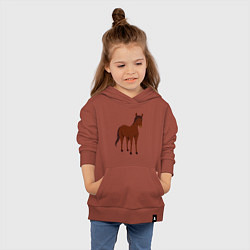 Толстовка детская хлопковая Прекрасная лошадка, цвет: кирпичный — фото 2