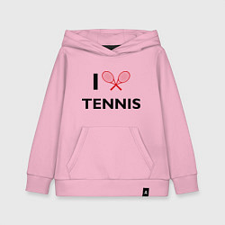 Толстовка детская хлопковая I Love Tennis, цвет: светло-розовый