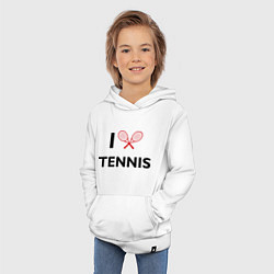 Толстовка детская хлопковая I Love Tennis, цвет: белый — фото 2