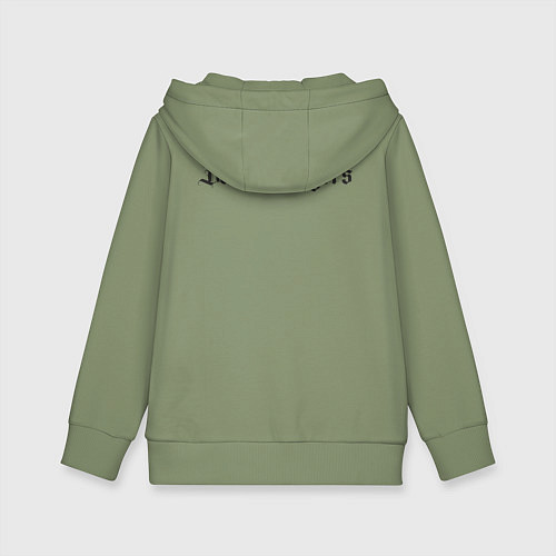 Детская толстовка-худи Calm dangers black 2 side / Авокадо – фото 2