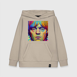 Толстовка детская хлопковая Brian Jones Digital Portret, цвет: миндальный