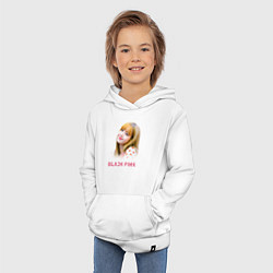 Толстовка детская хлопковая Lisa Blackpink, цвет: белый — фото 2