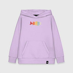 Толстовка детская хлопковая Color fish, цвет: лаванда