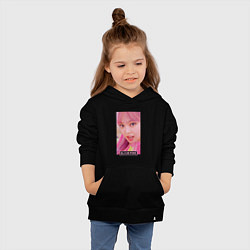 Толстовка детская хлопковая Дженни Блэкпинк, цвет: черный — фото 2