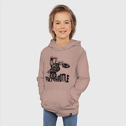 Толстовка детская хлопковая Полный газ, цвет: пыльно-розовый — фото 2