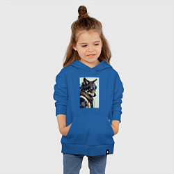 Толстовка детская хлопковая Матёрый модный волчара, цвет: синий — фото 2