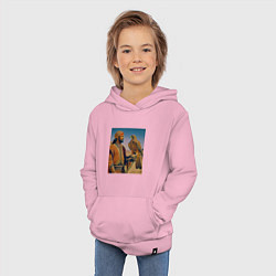 Толстовка детская хлопковая Соколиная охота, цвет: светло-розовый — фото 2
