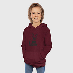 Толстовка детская хлопковая Stay cool rabbit, цвет: меланж-бордовый — фото 2