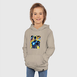Толстовка детская хлопковая Супергерой комиксов, цвет: миндальный — фото 2