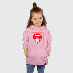 Толстовка детская хлопковая Берсерк Каска, цвет: светло-розовый — фото 2