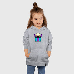 Толстовка детская хлопковая Пиксельная марионетка, цвет: меланж — фото 2