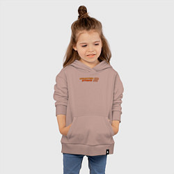 Толстовка детская хлопковая Counter strike 2 orange logo, цвет: пыльно-розовый — фото 2