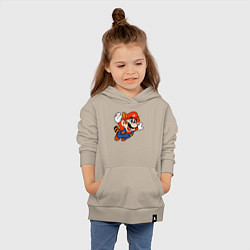 Толстовка детская хлопковая Марио летит, цвет: миндальный — фото 2