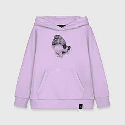 Толстовка детская хлопковая Морская свинка модная, цвет: лаванда