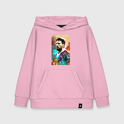 Толстовка детская хлопковая Lionel Messi - football - striker, цвет: светло-розовый