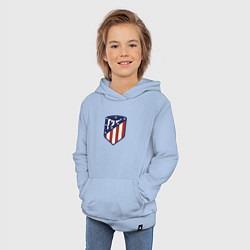 Толстовка детская хлопковая Atletico Madrid FC, цвет: мягкое небо — фото 2