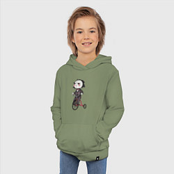 Толстовка детская хлопковая Saw bike, цвет: авокадо — фото 2