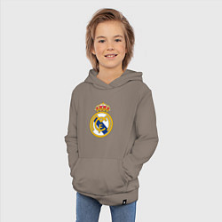 Толстовка детская хлопковая Real madrid fc sport, цвет: утренний латте — фото 2