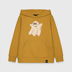 Толстовка детская хлопковая Привидение смешное, цвет: горчичный