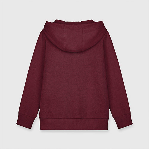 Детская толстовка-худи Christmas angry dragon / Меланж-бордовый – фото 2