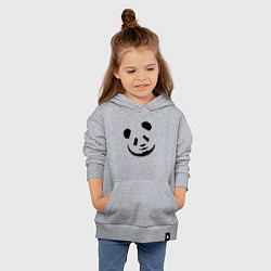 Толстовка детская хлопковая Голова милой панды, цвет: меланж — фото 2