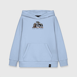 Толстовка детская хлопковая Борьба бобра с ослом, цвет: мягкое небо
