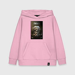 Толстовка детская хлопковая Fallout armour poster, цвет: светло-розовый