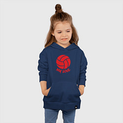 Толстовка детская хлопковая Volleyball my love, цвет: тёмно-синий — фото 2