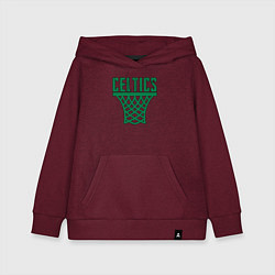 Толстовка детская хлопковая Celtics net, цвет: меланж-бордовый