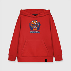 Толстовка детская хлопковая Style basketball, цвет: красный