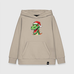 Толстовка детская хлопковая Новогодний малыш-дракон, цвет: миндальный