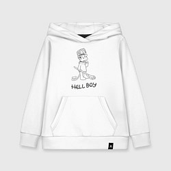 Толстовка детская хлопковая Bart hellboy Lill Peep, цвет: белый