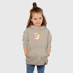 Толстовка детская хлопковая Флаттершай из My Little Pony в кино, цвет: миндальный — фото 2