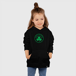 Толстовка детская хлопковая Boston Celtics clover, цвет: черный — фото 2