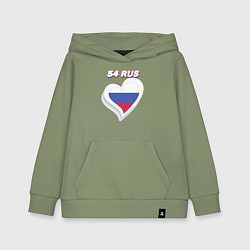 Толстовка детская хлопковая 54 регион Новосибирская область, цвет: авокадо