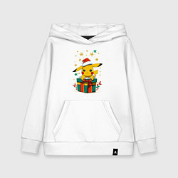 Толстовка детская хлопковая Новогодний пика-пика, цвет: белый